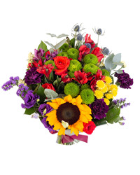 кустовые хризантемы и розы